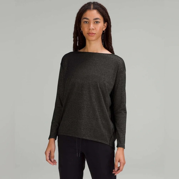 🆕🖤 Lululemon Special Edition Back in Action Long Sleeve Shirt Spark - Black - Picture 10 of 11